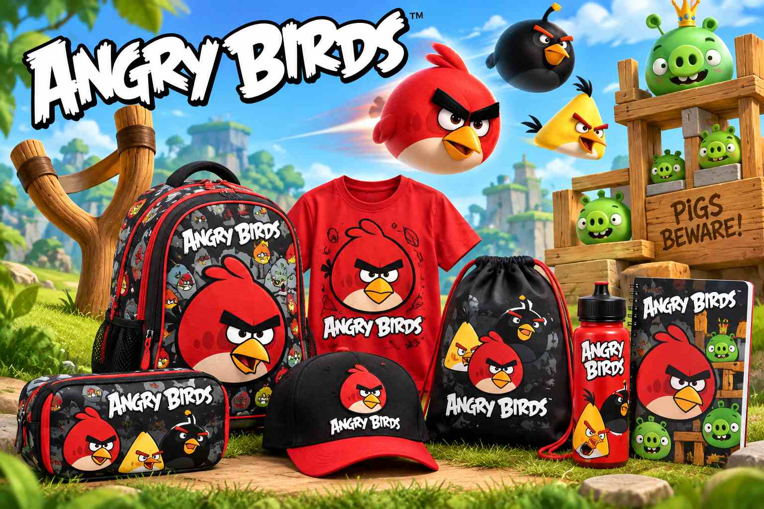 Angry Birds – dětské oblečení, školní potřeby a doplňky