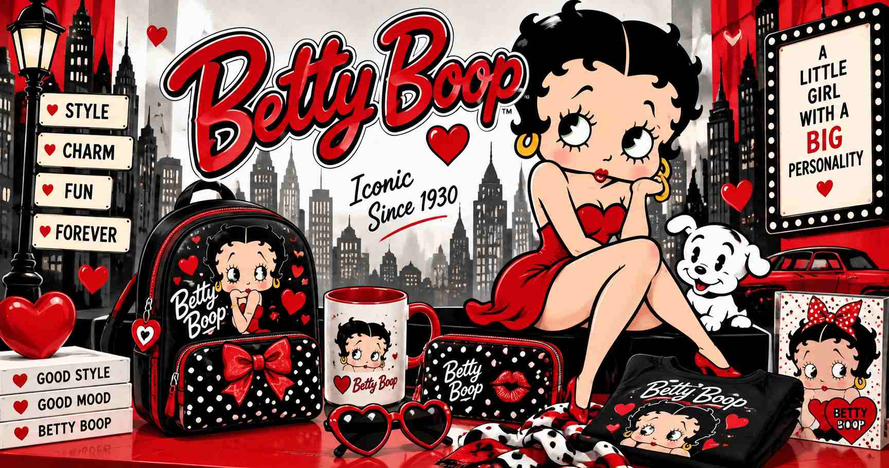 Betty Boop – oblečení, módní doplňky a zboží v retro stylu