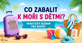 Co zabalit k moři s dětmi – dětský kufr, sluneční brýle a plážové vybavení pro rodinnou dovolenou