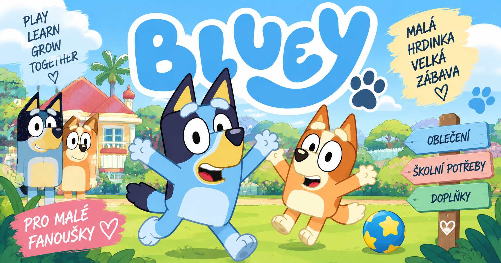 Bluey – dětské oblečení, školní potřeby, batohy a doplňky