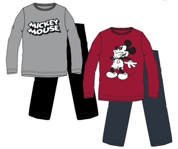 SUN CITY Pyžamo / domácí komplet fleece MICKEY pánský šedočerný, vel. M