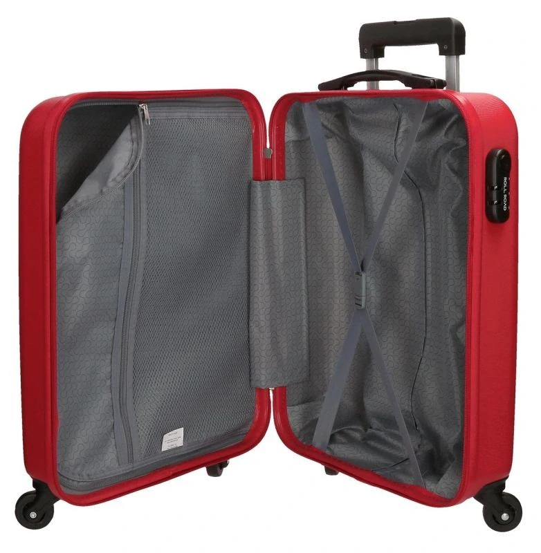 JOUMMABAGS Cestovní kufr ABS Roll Road Flex Red  ABS plast se zámkem, 55 cm