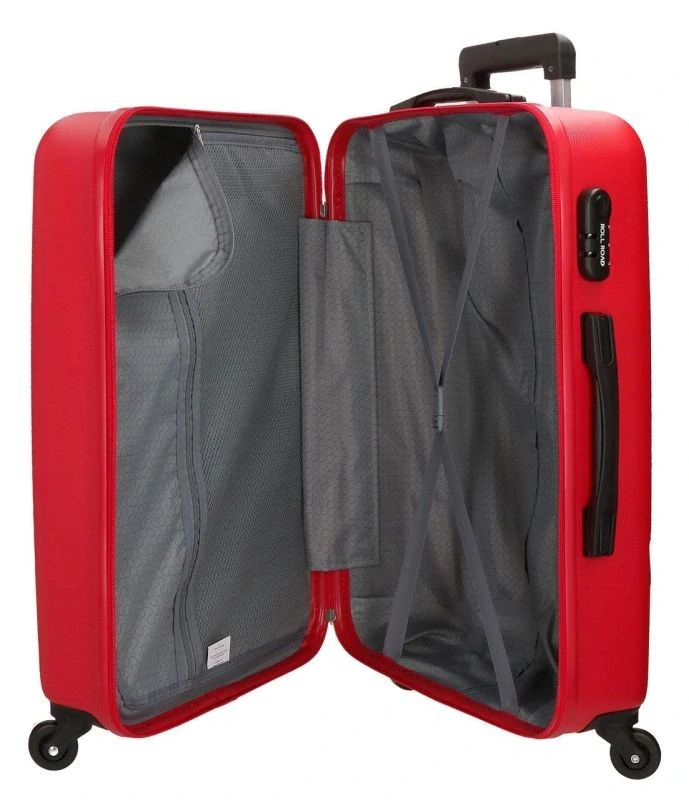 JOUMMABAGS Cestovní kufr ABS Roll Road Flex Red  ABS plast se zámkem, 75 cm