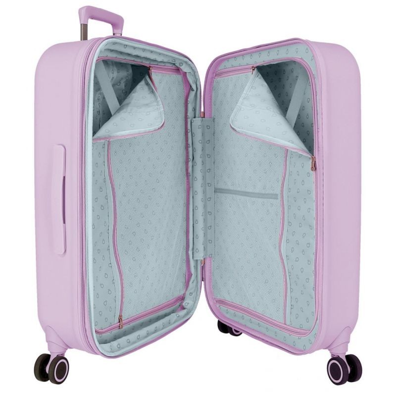 JOUMMABAGS Cestovní kufr ABS Enso Beautiful day purple ABS plast skořepinový se zámkem 70 x 48 x 28