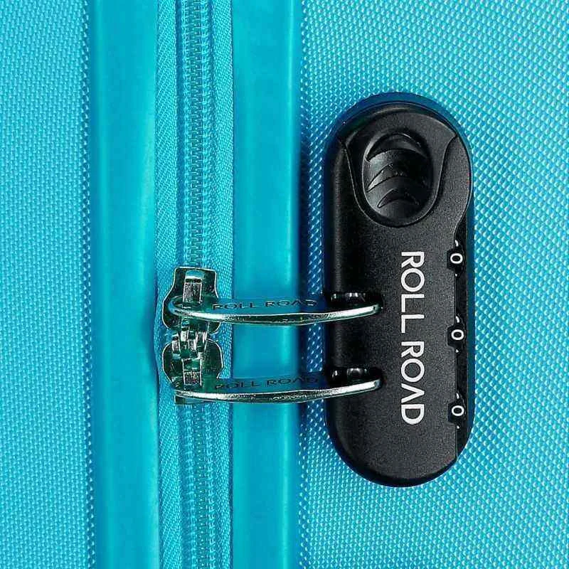 JOUMMABAGS Cestovní kufr ABS Roll Road Flex Light Blue  ABS plast se zámkem, 75 cm