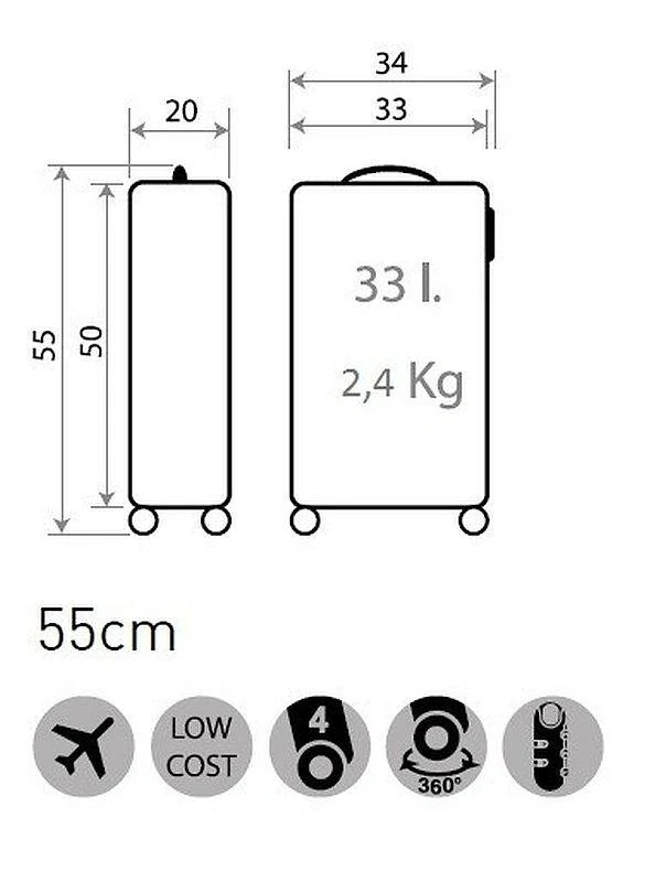 JOUMMABAGS Cestovní kufr All Avengers se zámkem 55 x 38 x 20