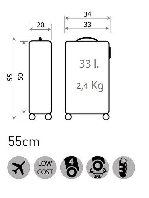JOUMMABAGS Cestovní kufr ABS Enjoy Minnie Icon  ABS plast skořepinový se zámkem, 55 cm