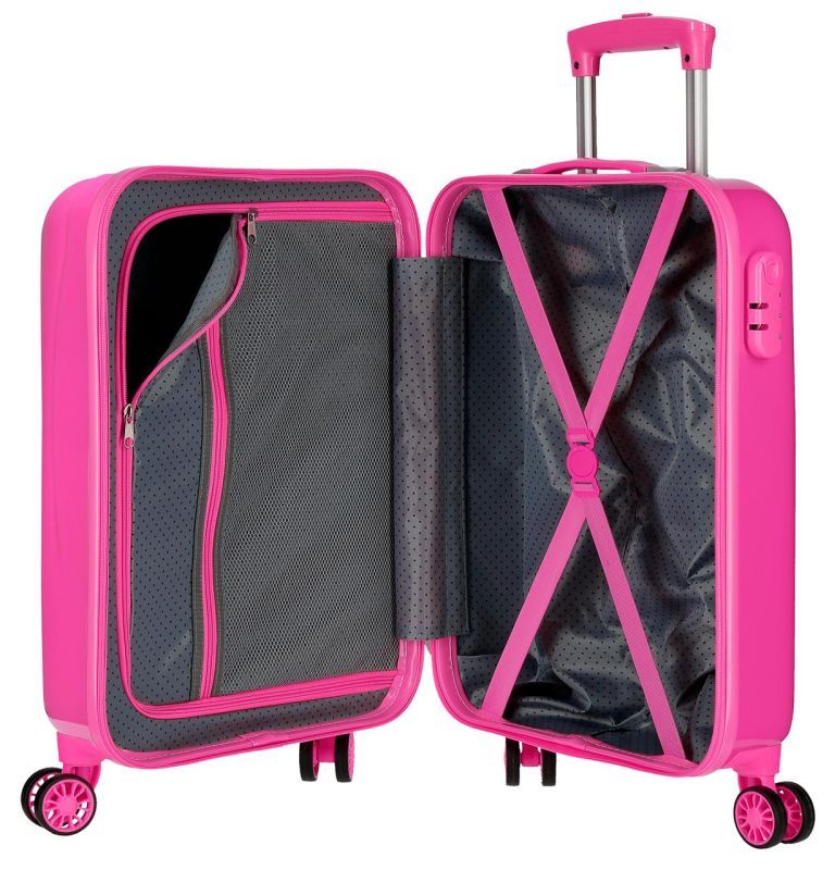 JOUMMABAGS Cestovní kufr ABS Roll Road Little Me Unicorn Pink ABS plast skořepinový se zámkem 55 x 38 x 20
