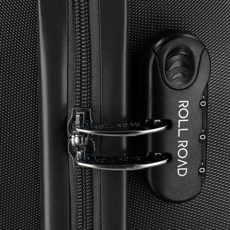 JOUMMABAGS Cestovní kufr ABS Roll Road Flex Black  ABS plast se zámkem, 65 cm