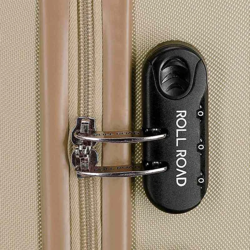 JOUMMABAGS Cestovní kufr ABS Roll Road Flex Champagne  ABS plast se zámkem, 65 cm