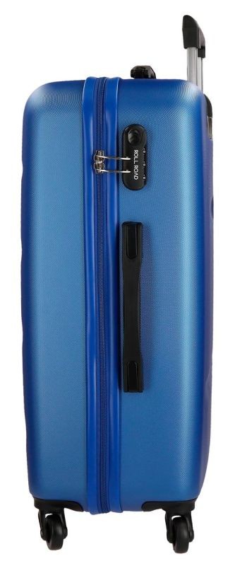 JOUMMABAGS Cestovní kufr ABS Roll Road Flex Blue ABS plastskořepinový se zámkem, 75 cm