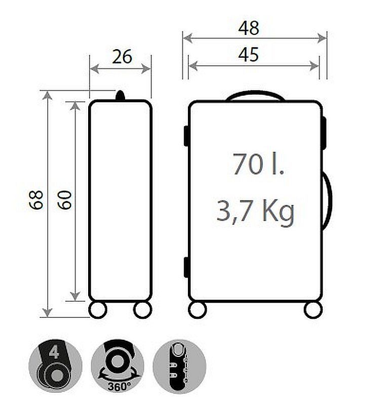 JOUMMABAGS Cestovní kufr ABS Star Wars Mandalorian  ABS plast skořepinový se zámkem 68 x 48 x 26