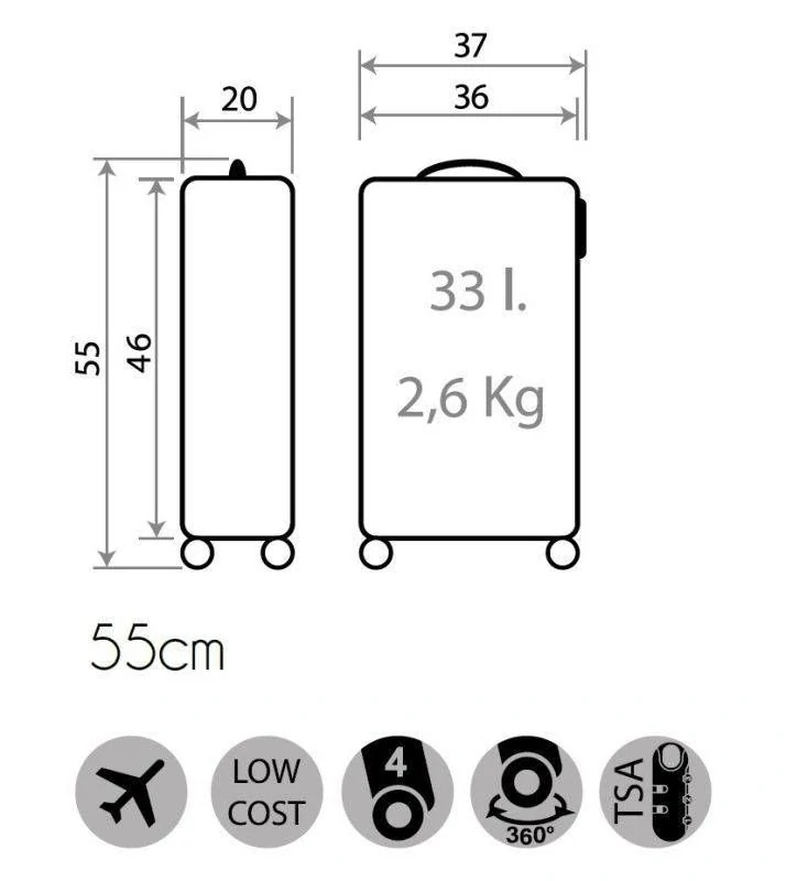 JOUMMABAGS Sada cestovních kufrů Santoro Gorjuss A Whispered Key plast se zámkem, 55/67 cm