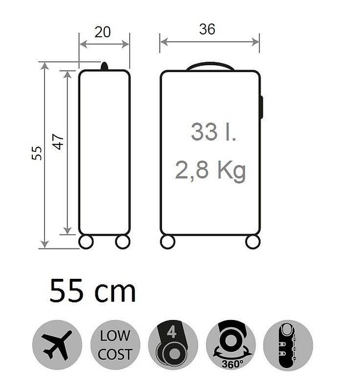 JOUMMABAGS Cestovní kufr ABS Mickey Magic only one  ABS plast skořepinový se zámkem, 55 cm
