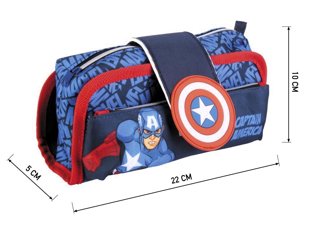 CERDA Penál na suchý zip AVENGERS CAPTAIN AMERICA