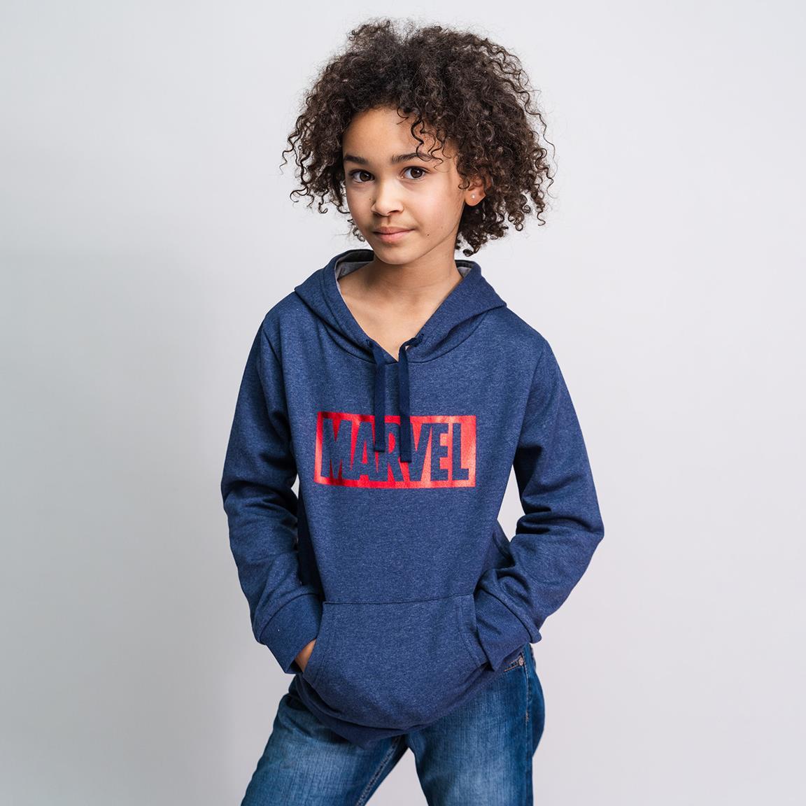 CERDA Mikina MARVEL s kapucí modrá, vel. 140