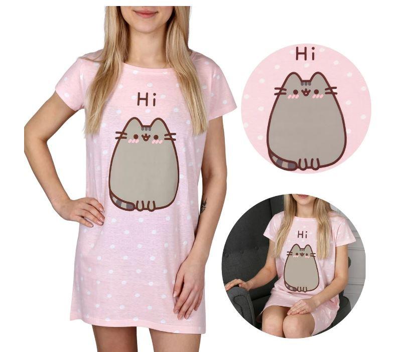 EPLUSM Noční košilka PUSHEEN růžová, vel. XL
