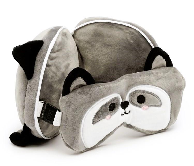 PUCKATOR Cestovní polštářek s maskou na oči MÝVAL