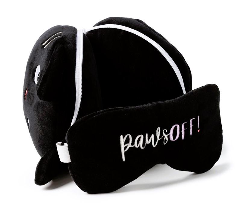 PUCKATOR Cestovní polštářek s maskou na oči KOČKA