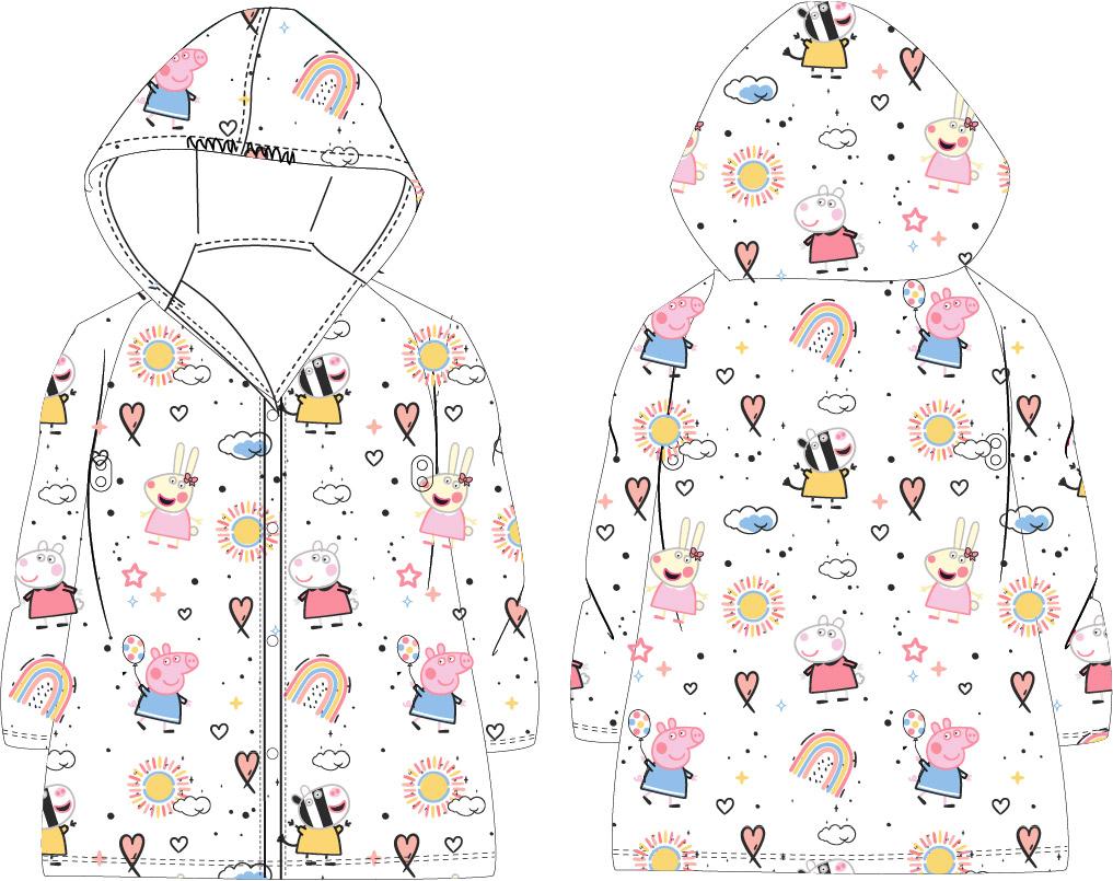 EPLUSM Pláštěnka PEPPA PIG průhledná transparentní, vel. 98/104