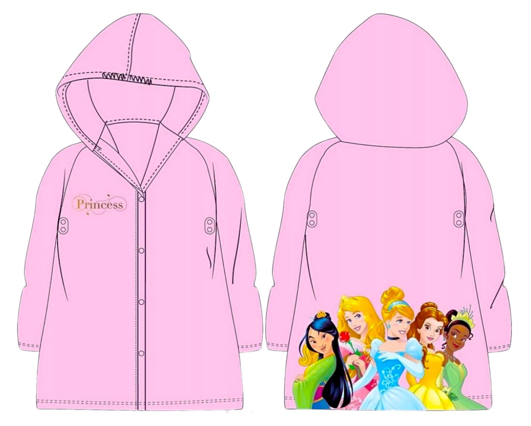 EPLUSM Pláštěnka PRINCEZNY růžová dívčí, vel. 110/116