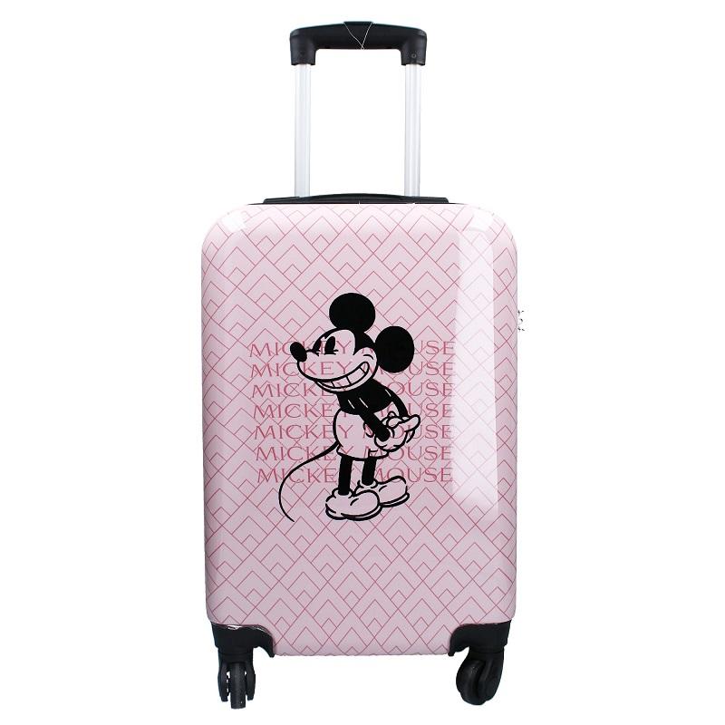 VADOBAG Kufr trolley MICKEY skořepinový se zámkem růžový 50 x 32 