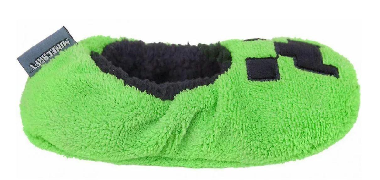 OFICIÁLNÍ LICENCE Bačkory MINECRAFT chlupaté zelené, vel. 33/34