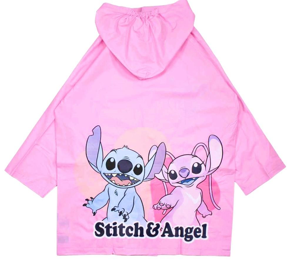 EPLUSM Pláštěnka LILO A STITCH dívčí růžová vel. 98/104