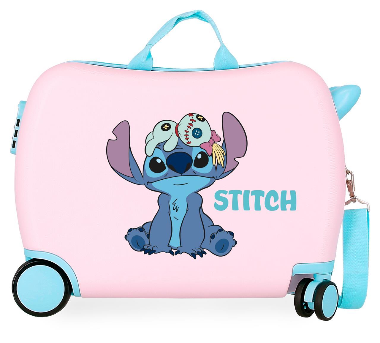 JOUMMABAGS Dětský kufřík odrážedlo na kolečkách LILO A STITCH in the world - pink MAXI 50 x 38 x 20
