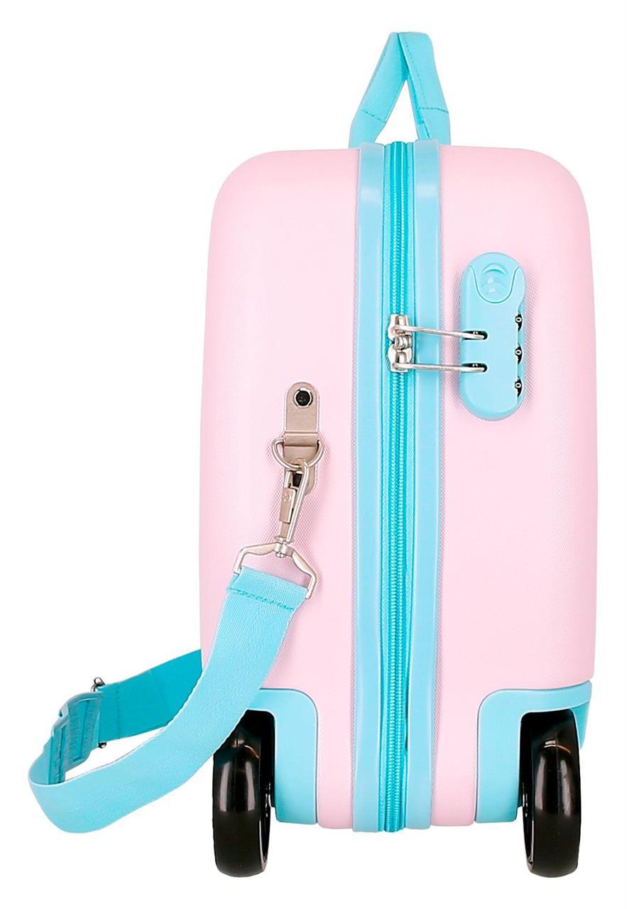 JOUMMABAGS Dětský kufřík odrážedlo na kolečkách LILO A STITCH in the world - pink MAXI 50 x 38 x 20