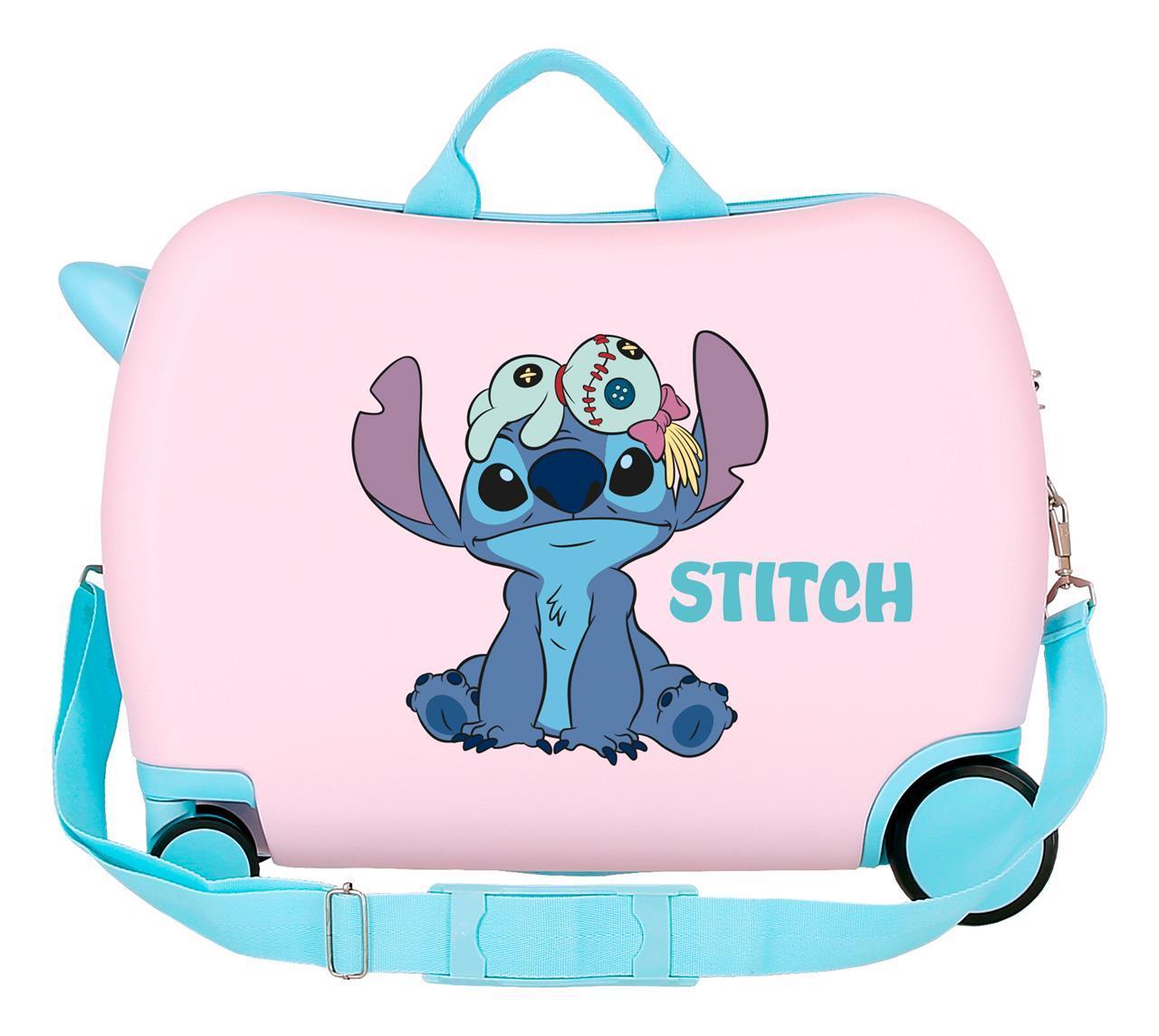 JOUMMABAGS Dětský kufřík odrážedlo na kolečkách LILO A STITCH in the world - pink MAXI 50 x 38 x 20