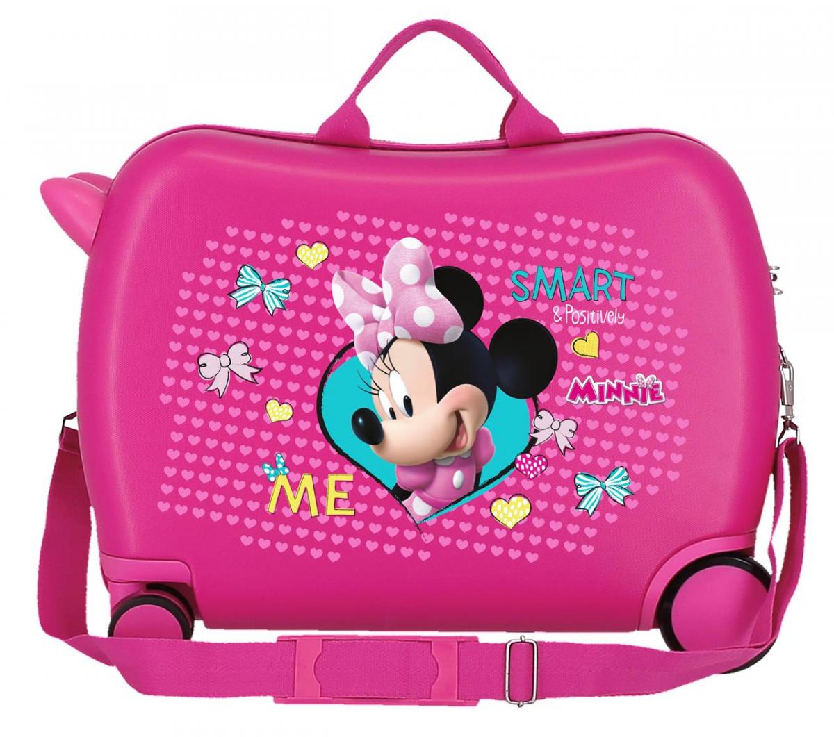 JOUMMABAGS Dětský kufřík odrážedlo na kolečkách Minnie Happy MAXI 50 x 38 x 20