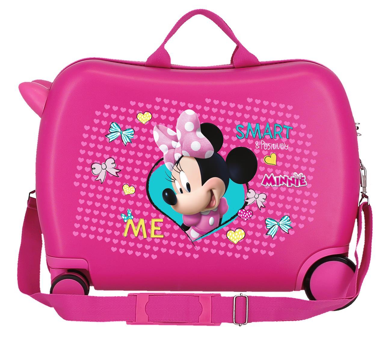 JOUMMABAGS Dětský kufřík odrážedlo na kolečkách Minnie Happy MAXI 50 x 38 x 20