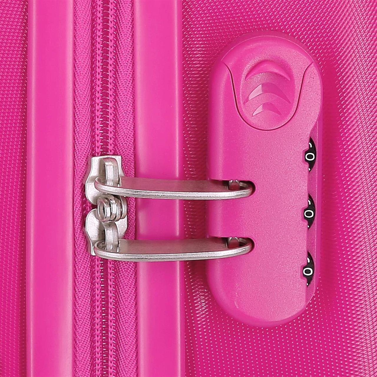 JOUMMABAGS Dětský kufřík odrážedlo na kolečkách Minnie Golden days fuchsia MAXI 50 x 38 x 20