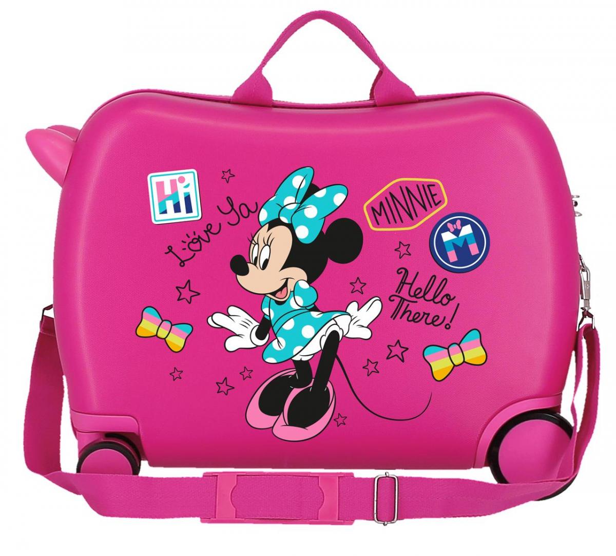 JOUMMABAGS Dětský kufřík odrážedlo na kolečkách MINNIE Enjoy Minnie Hi love MAXI 50 x 38 x 20 