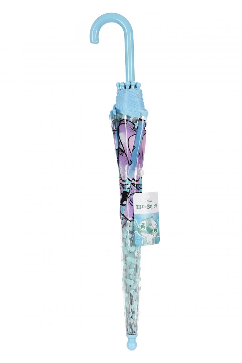 SUN CITY Deštník DEŠTNÍK LILO A STITCH průhledný modrý