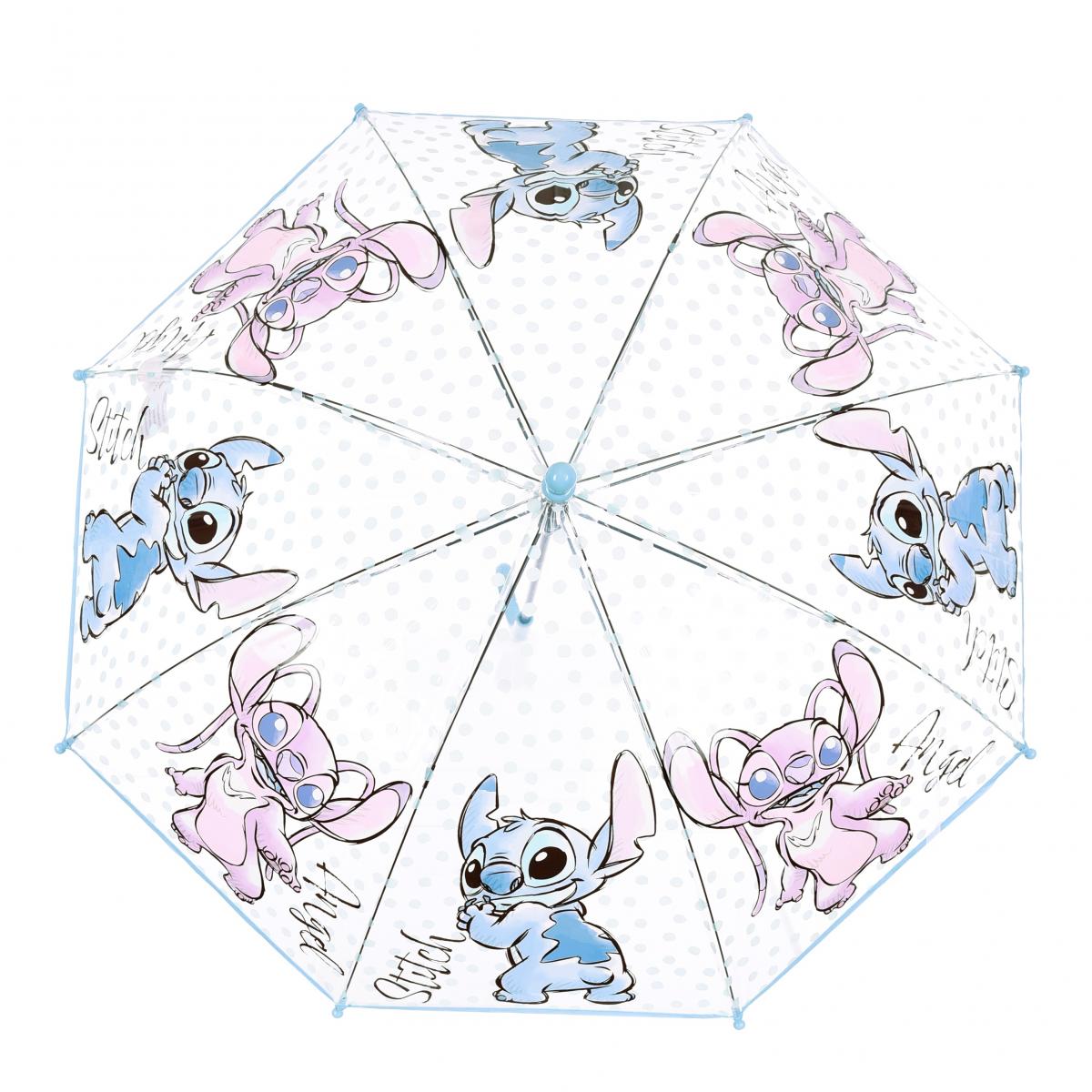 SUN CITY Deštník DEŠTNÍK LILO A STITCH průhledný modrý
