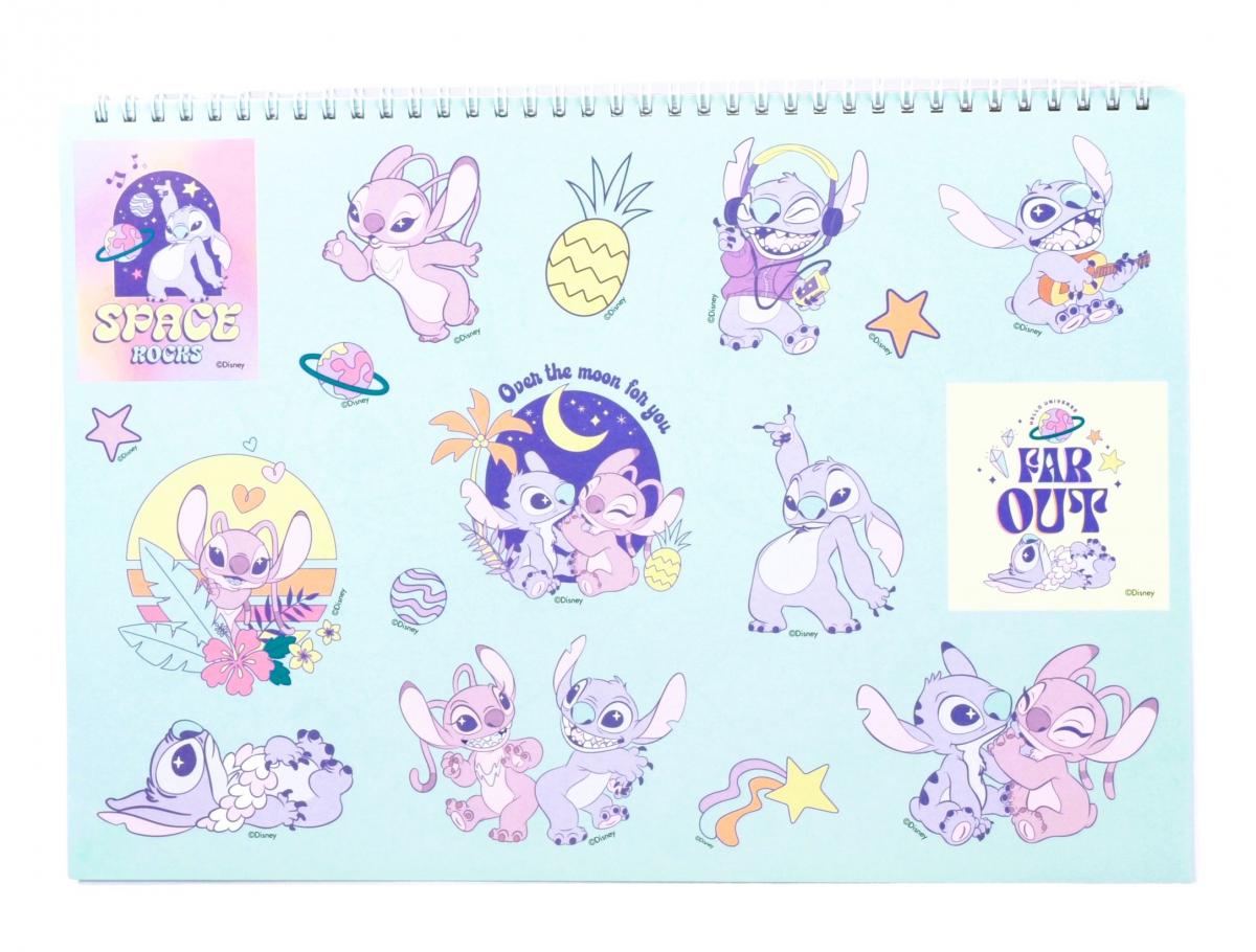 SPIRÁLOVÝ BLOK SE SAMOLEPKAMI LILO A STITCH A4, uni