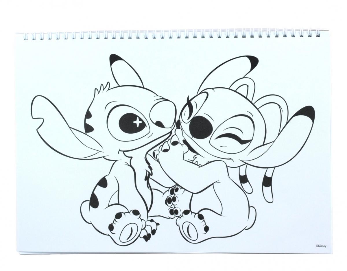 SPIRÁLOVÝ BLOK SE SAMOLEPKAMI LILO A STITCH A4, uni