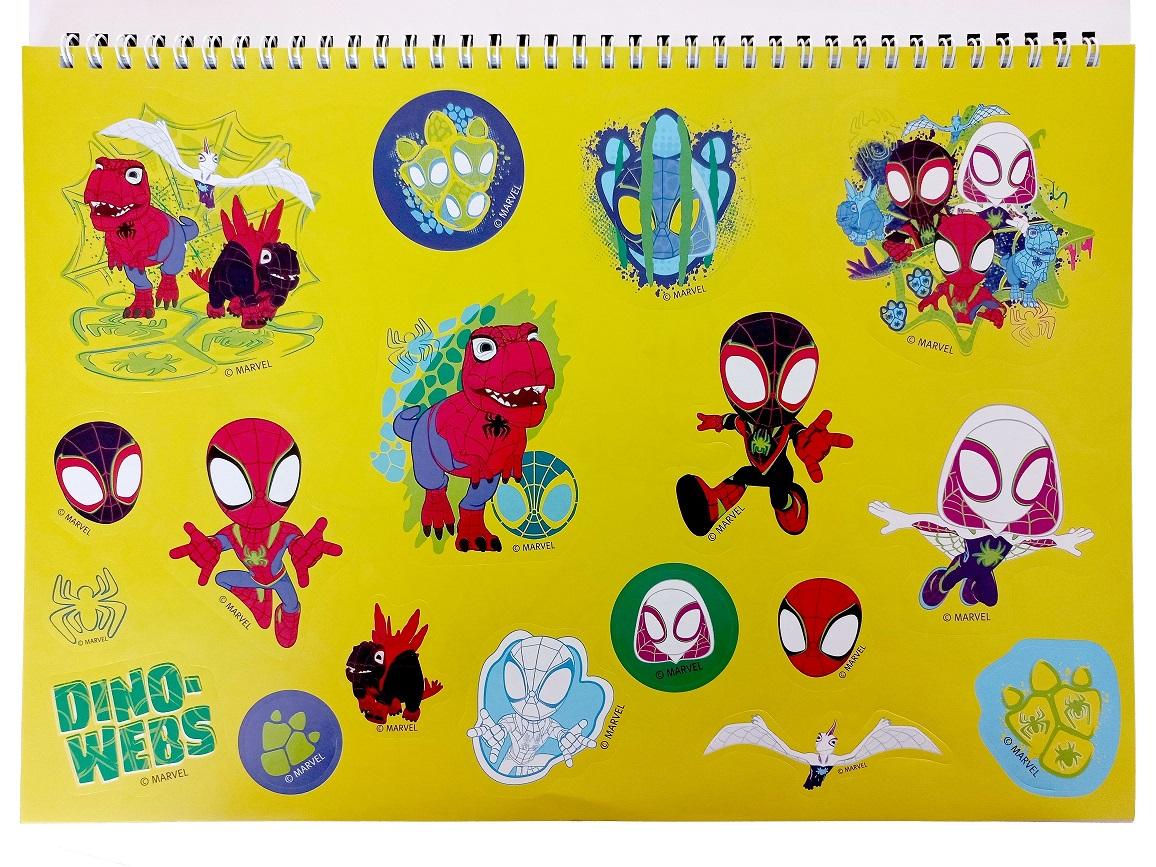 SPIRÁLOVÝ BLOK SE SAMOLEPKAMI SPIDEY A4, uni