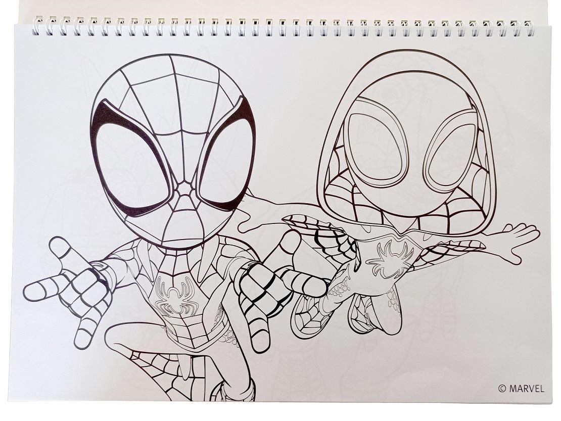 SPIRÁLOVÝ BLOK SE SAMOLEPKAMI SPIDEY A4, uni