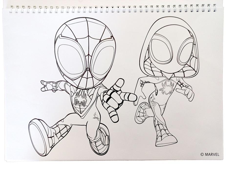 SPIRÁLOVÝ BLOK SE SAMOLEPKAMI SPIDEY A4, uni