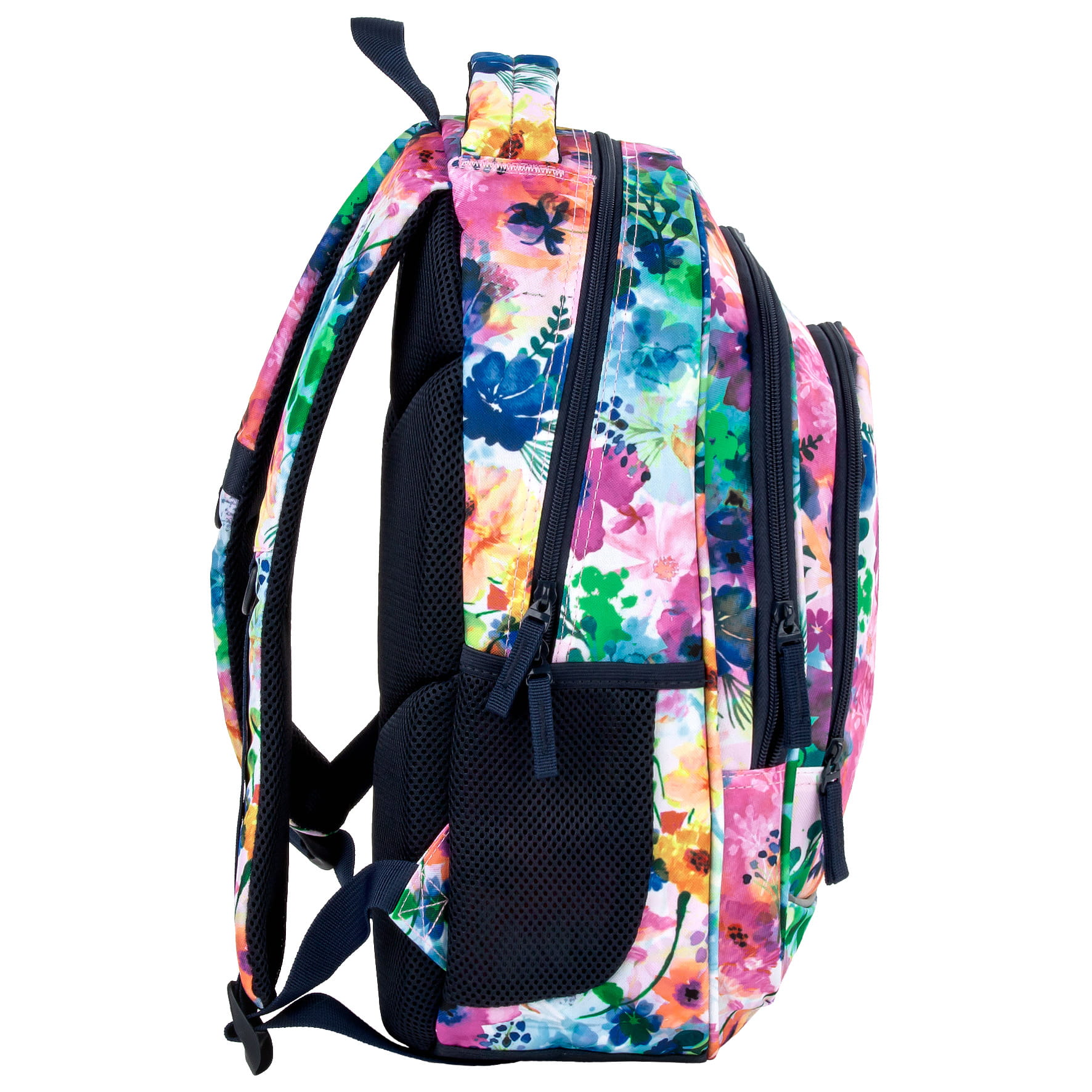 Zvýhodněný školní set BackUP Spring Flowers 2v1 – batoh 26 l a vybavený penál