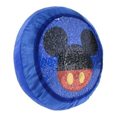 OFICIÁLNÍ LICENCE Polštářek MICKEY flitry modrý 30 x 30 x 30