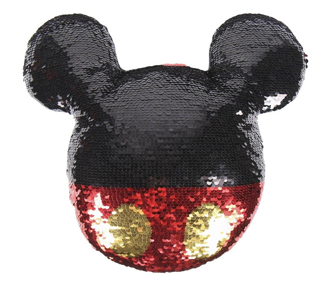 OFICIÁLNÍ LICENCE Polštářek MICKEY vánoční flitry 30 x 30 x 30