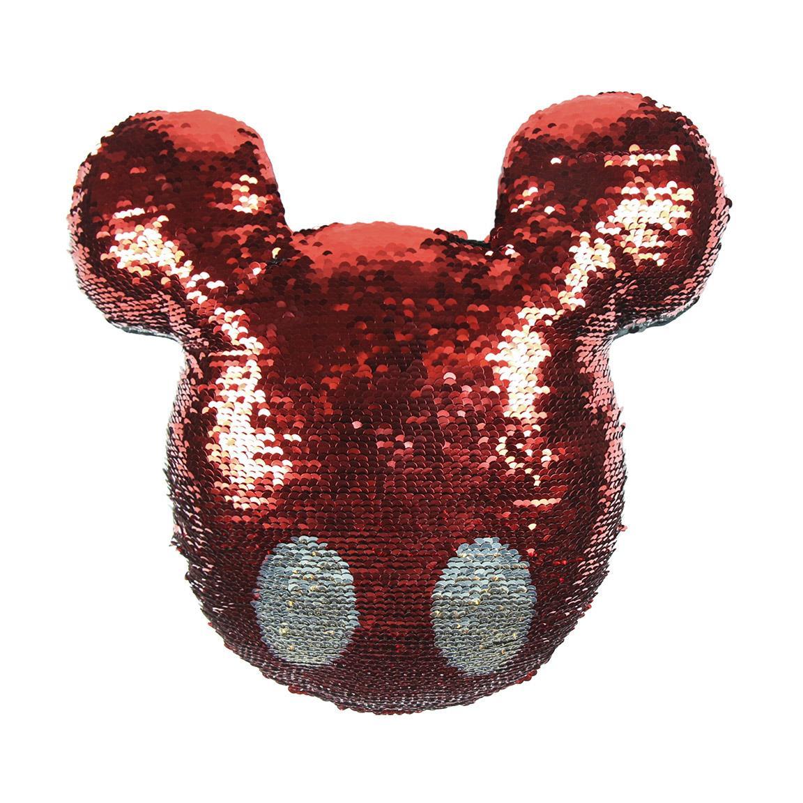 OFICIÁLNÍ LICENCE Polštářek MICKEY vánoční flitry 30 x 30 x 30