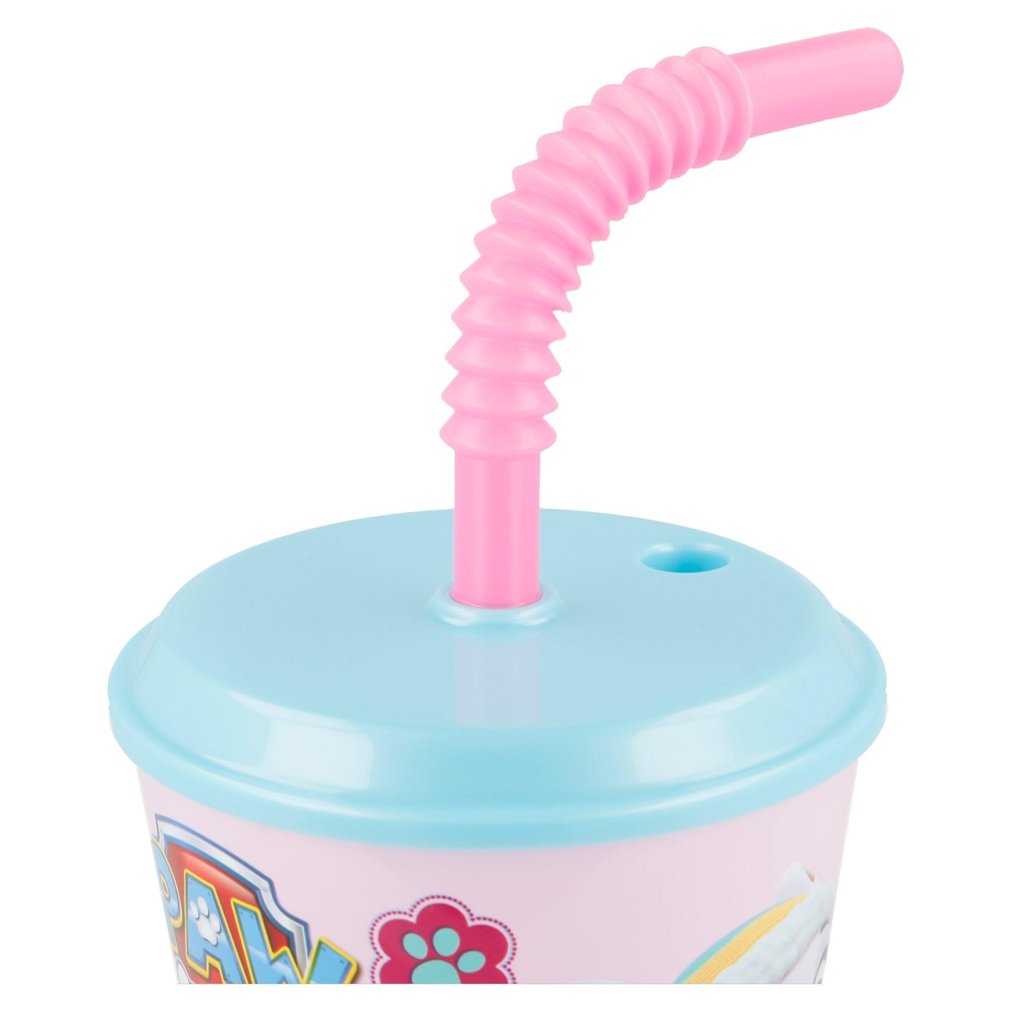 STORLINE Kelímek plastový s brčkem TLAPKOVÁ PATROLA růžový velký 430ml