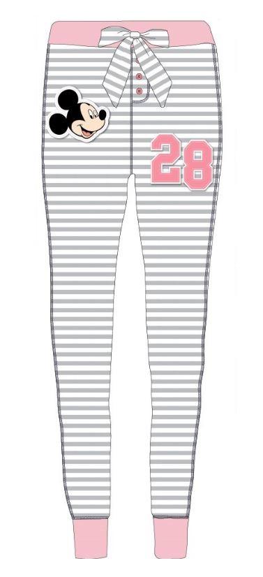 EPLUSM Dámské domácí kalhoty MINNIE šedý proužek, vel. XL