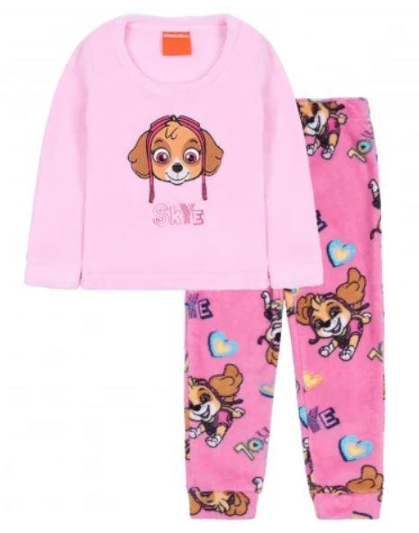 EPLUSM Pyžamo TLAPKOVÁ PATROLA SKYE chlupaté coral fleece dívčí, vel. 92/98