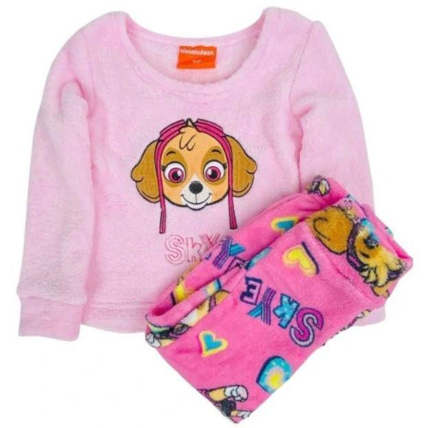 EPLUSM Pyžamo TLAPKOVÁ PATROLA SKYE chlupaté coral fleece dívčí, vel. 92/98